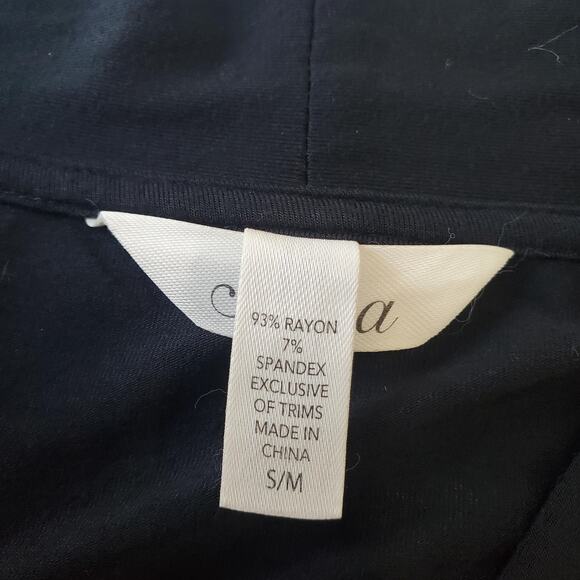 Soma Cool Nights Robe Womens Small Medium Black Lace Trim Sleepwear - Picture 4 of 7